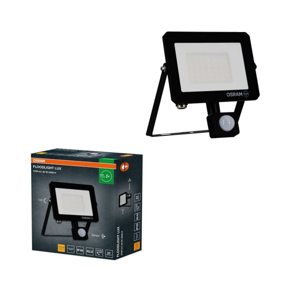 LED Spot Sensor schwenkbar Alu 3000K IP65 L:16cm OSRAM
