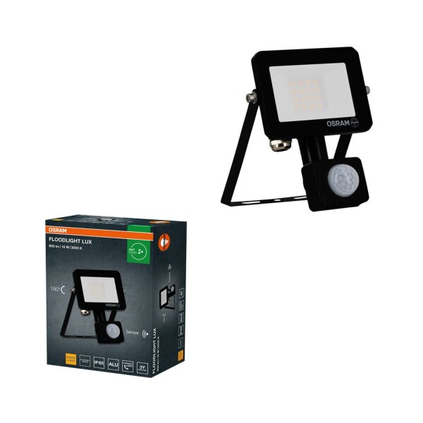 LED Außenstrahler Sensor flexibel Alu 3000K IP65 OSRAM