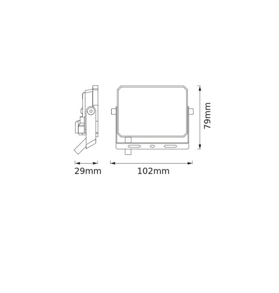 LED Strahler schwenkbar Schwarz Alu 4000 K IP65 OSRAM