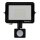 LED Spot Sensor schwenkbar Schwarz Alu 4000K IP65 OSRAM