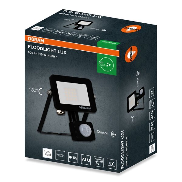 LED Flutlicht Sensor flexibel Alu 4000K IP65 OSRAM