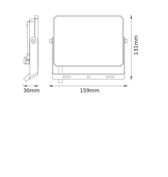 LED Außenstrahler Aluminium schwenkbar 6500K IP65 OSRAM