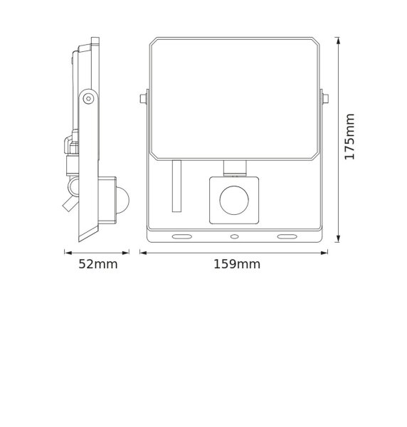 LED Außenstrahler Sensor flexibel Alu 6500K IP65 OSRAM