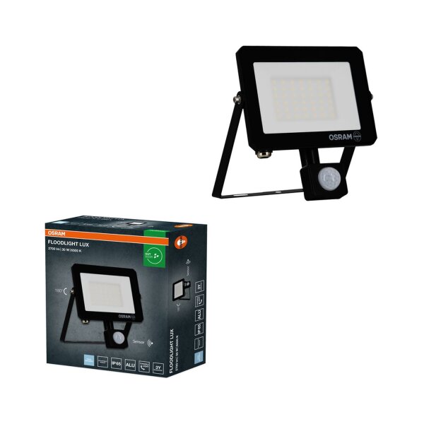 LED Außenstrahler Sensor flexibel Alu 6500K IP65 OSRAM