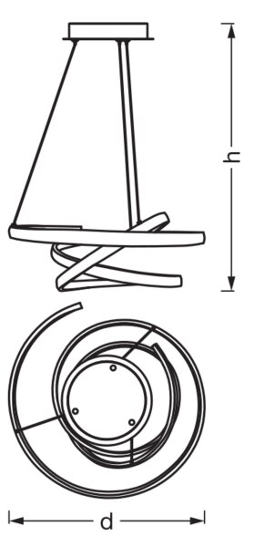 LED Pendelleuchte Weiß 2700-6000K dimmbar Ø50 cm OSRAM