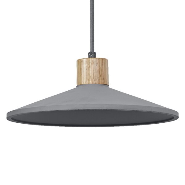 Pendelleuchte Beton Holz E27 L:32 cm rund OSRAM