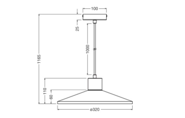 Pendelleuchte Beton Holz E27 L:32 cm rund OSRAM