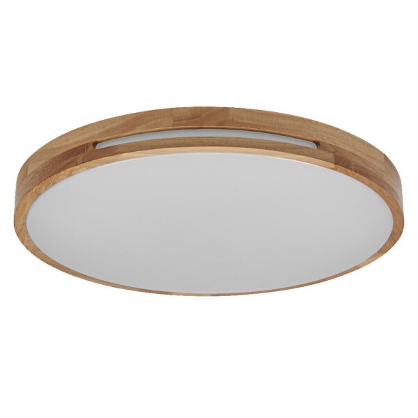 LED Deckenlampe Click-DIM Holz 3000K Ø30cm blendarm