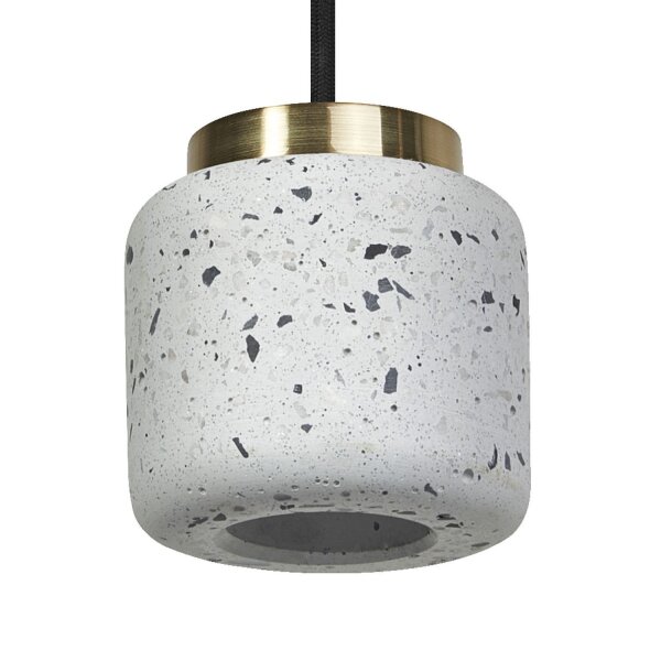 Hängelampe Weiß Terrazzo Gold Ø10 cm modern OSRAM