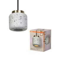 Hängelampe Weiß Terrazzo Gold Ø10 cm...