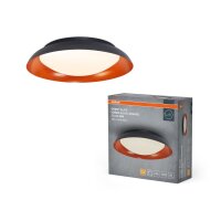 LED Deckenleuchte Click-DIM Schwarz Gelb 3000K Ø43cm