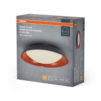 LED Deckenleuchte Click-DIM Schwarz Gelb 3000K Ø43cm