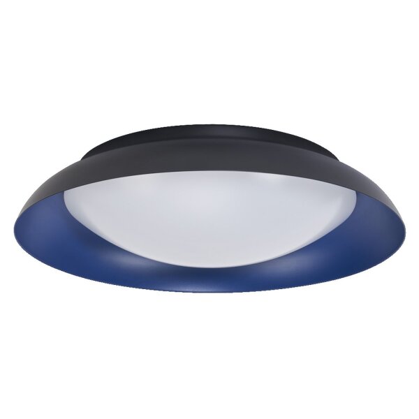 LED Deckenleuchte Click-DIM Schwarz Blau 3000 K Ø43 cm