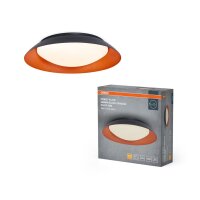 LED Deckenlampe Schwarz Gelb Click-DIM 3000K &Oslash;48cm rund