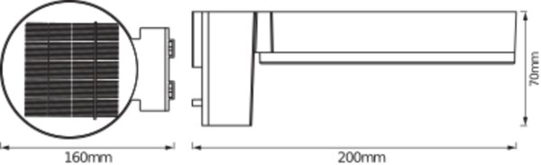 LED Solar Wandleuchte Sensor Metall 3000K IP44 OSRAM