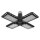 Deckenlampe Schwarz Metall E27 B:23,1cm OSRAM