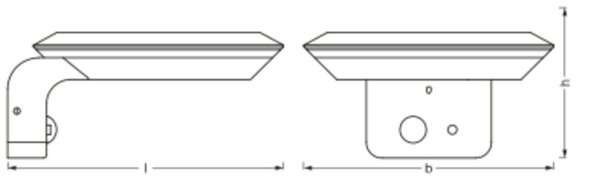 LED Solar Wandlampe Sensor Alu 3000 K IP44 OSRAM