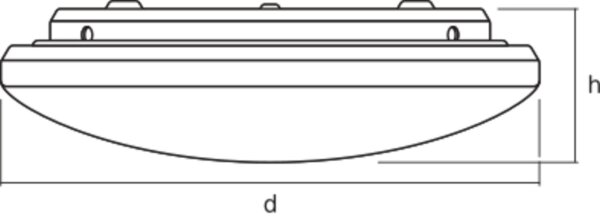 LED Deckenleuchte Weiß Alu Metall 3000 K Ø30cm OSRAM