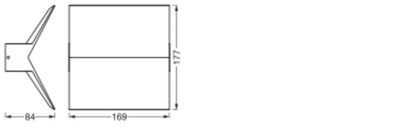 LED Wandleuchte Dunkelgrau 3000 K IP44 B:17,7 cm OSRAM
