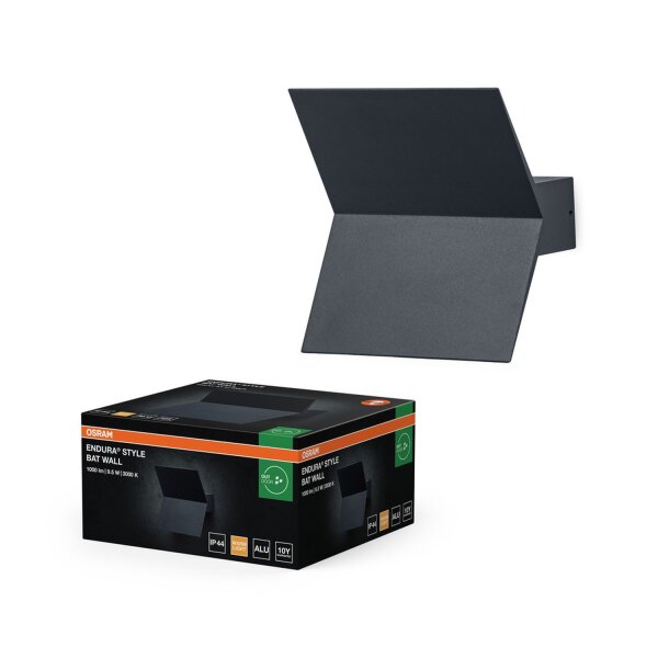 LED Wandleuchte Dunkelgrau 3000 K IP44 B:17,7 cm OSRAM