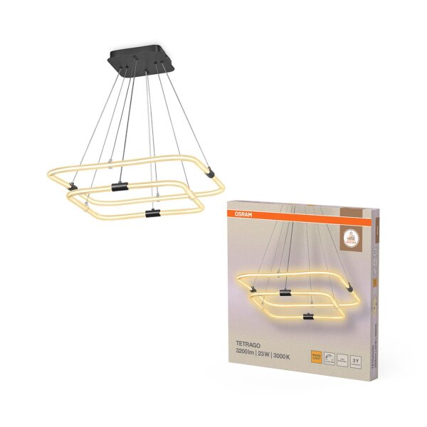 LED Pendelleuchte Dunkelgrau dimmbar 3000 K OSRAM