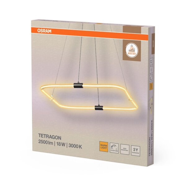 LED Hängelampe Dunkelgrau dimmbar 3000 K OSRAM