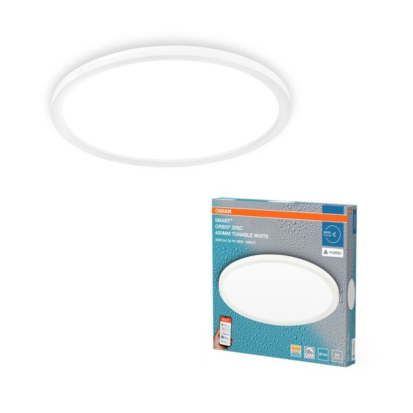 LED Deckenlampe dimmbar Smart+ TW Weiß IP44 Ø40cm OSRAM