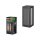 Wandlampe Dunkelgrau Aluminium IP65 E27 H:25 cm OSRAM