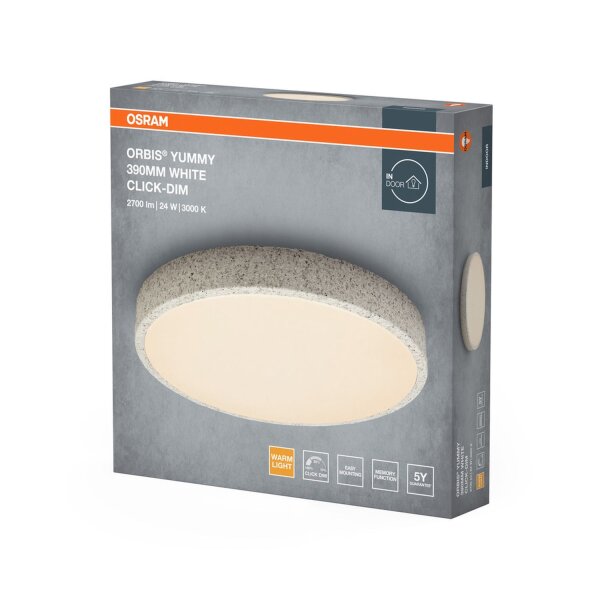 LED Deckenleuchte Weiß Metall Click-DIM 3000K OSRAM