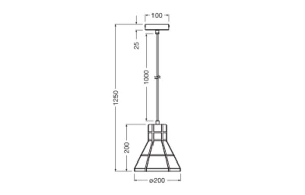 Pendelleuchte Beton Grau E27 L:20 cm Modern OSRAM