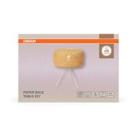 Dreibein Tischleuchte Weiß Papier E27 48,5 cm OSRAM