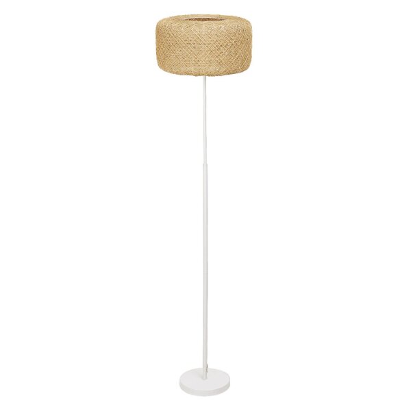 Stehlampe Weiß Papier Beige E27 H:164 cm blendarm OSRAM