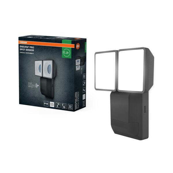 LED Wandleuchte Sensor flexibel Metall 4000K IP55 OSRAM