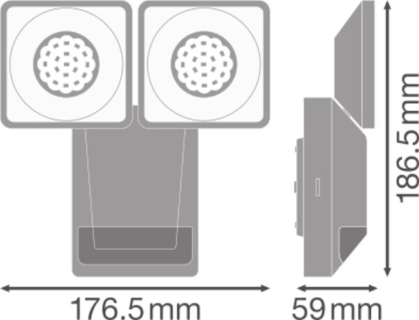LED Wandlampe Sensor flexibel Metall 4000 K IP55 OSRAM