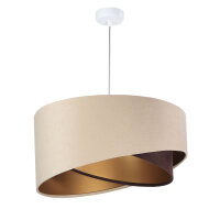 Lampe &agrave; suspendre Beige Or Marron Lampe de table...