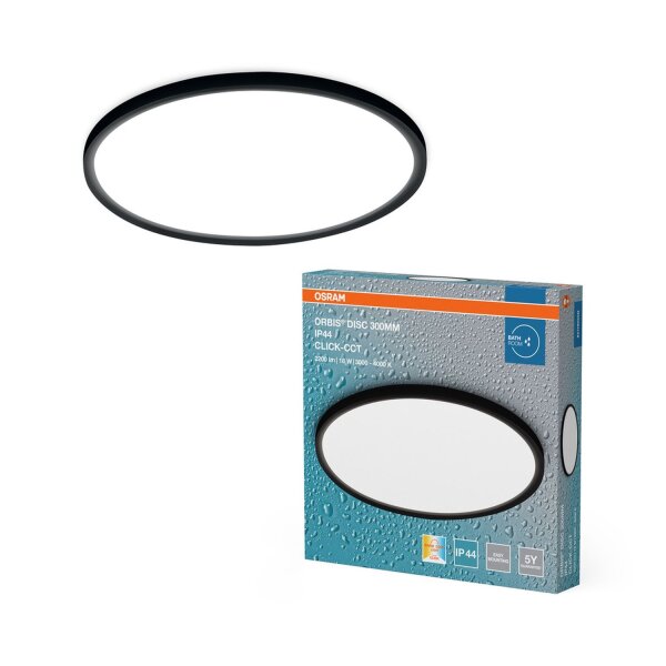 LED Deckenleuchte Click-CCT Metall IP44 L30cm OSRAM