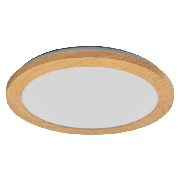 LED Deckenlampe Click-CCT Holz IP44 rund Ø30cm OSRAM