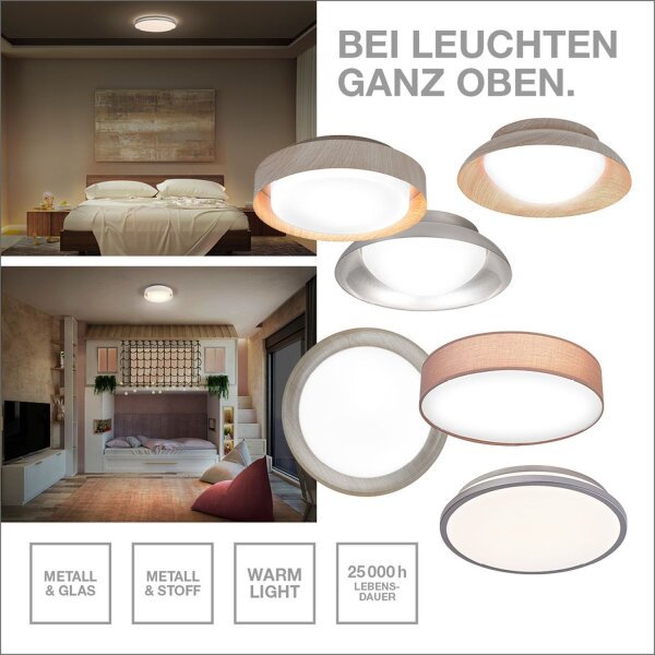 LED Deckenleuchte Click-CCT Chrom Metall IP44 OSRAM