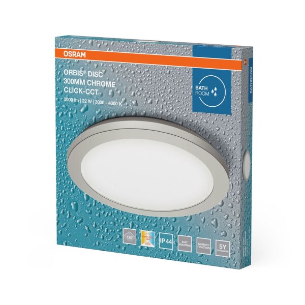 LED Deckenleuchte CCT Metall 3000-4000K IP44 OSRAM