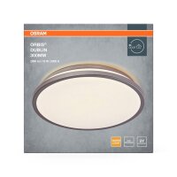 LED Deckenleuchte Silber Metall 3000K Ø29,5cm OSRAM