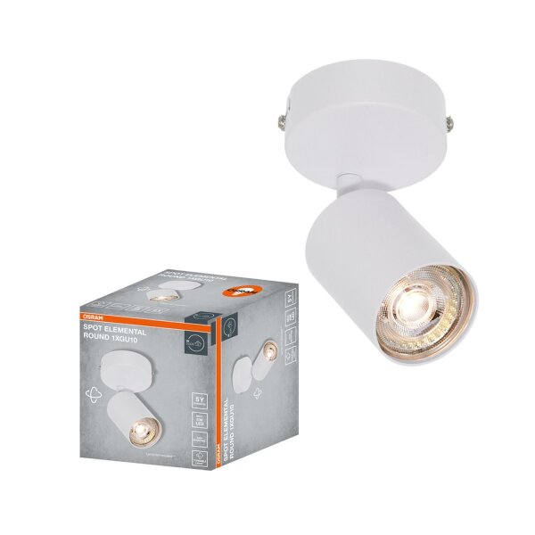 Deckenstrahler flexibel Weiß Metall GU10 L9,2cm OSRAM