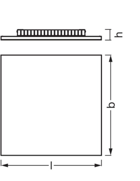LED Deckenlampe Weiß Alu Metall 3000K L:59,5cm OSRAM