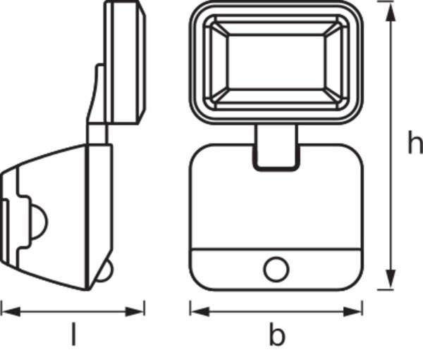 LED Wandleuchte Sensor 4000 K H:21,5 cm IP54 OSRAM