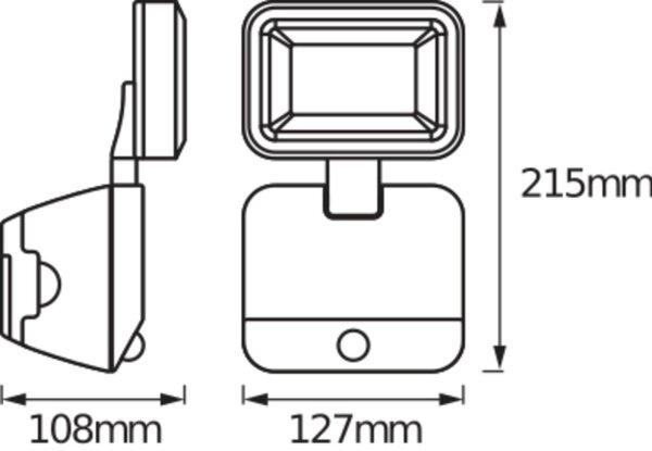 LED Wandleuchte Sensor 4000 K H:21,5 cm IP54 OSRAM