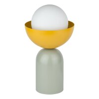 Tischleuchte Glas Metall E14 H:36,5 cm Gr&uuml;n Gelb OSRAM