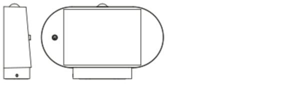 LED Solar Wandlampe Sensor Schwarz Alu 3000K IP44 OSRAM