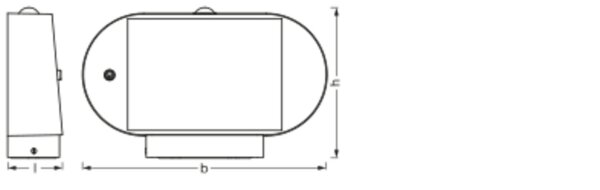 LED Solar Wandlampe Sensor Schwarz Alu 3000K IP44 OSRAM
