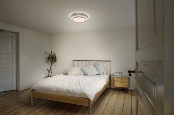 LED Deckenleuchte Silber Metall 3000K Ø48,5cm OSRAM