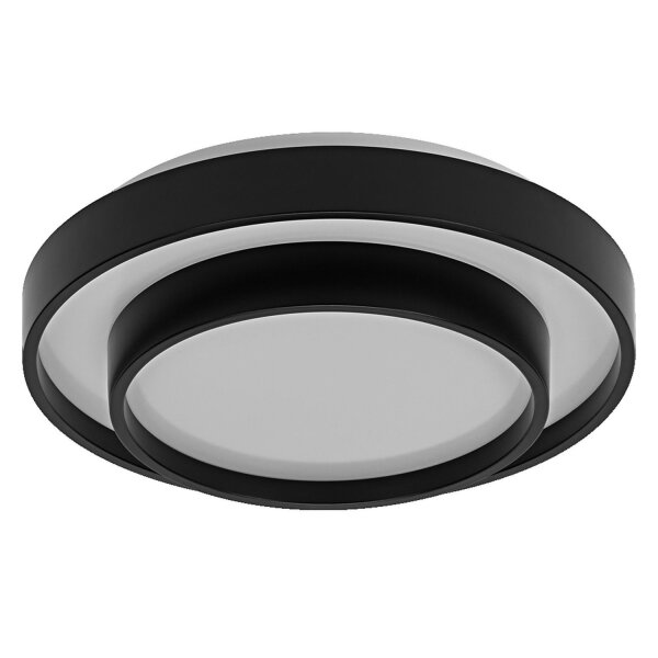 LED Deckenleuchte Metall Schwarz 3000K Ø29,5cm OSRAM