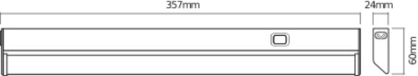LED Wandlampe Silber Alu Metall 3000K L:35,7cm OSRAM